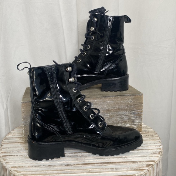 Kurt Geiger Side Zip Combat Boot - Picture 2 of 8